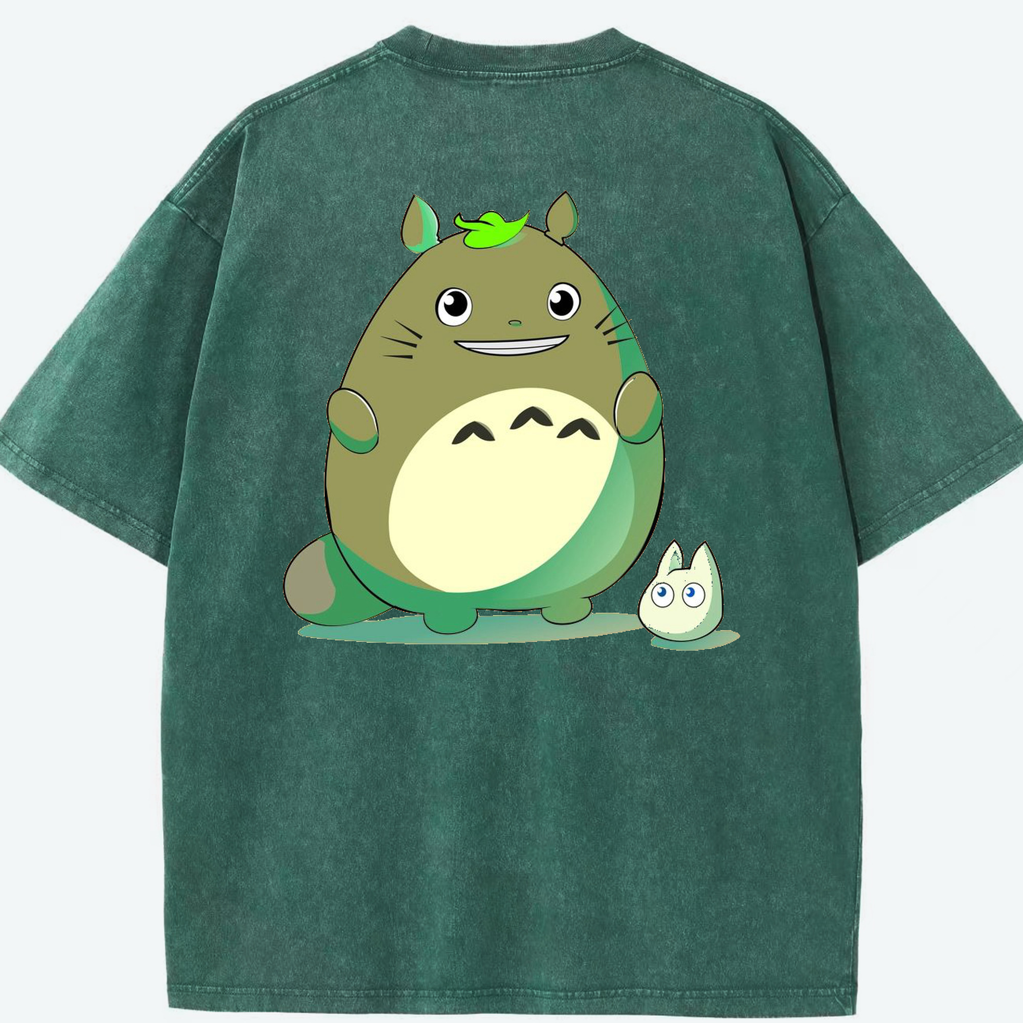 （画像用） となりのトトロ 草壁メイ 草壁サツキ My Neighbor Totoro Satsuki Kusakabe Mei Kusakabe 綿100% ヴィンテージ風 半袖Tシャツ（背面プリント）